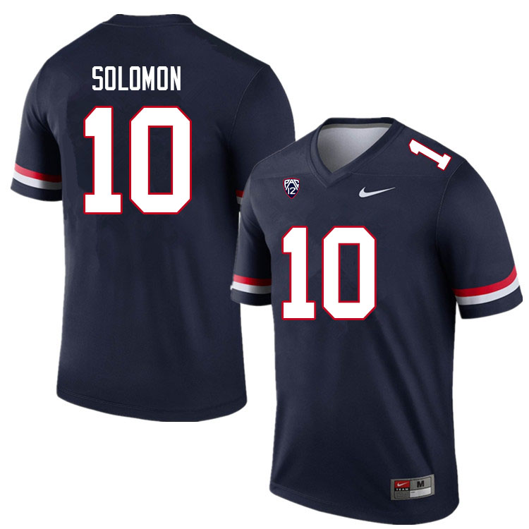 Men #10 Anthony Solomon Arizona Wildcats College Football Jerseys Sale-Navy